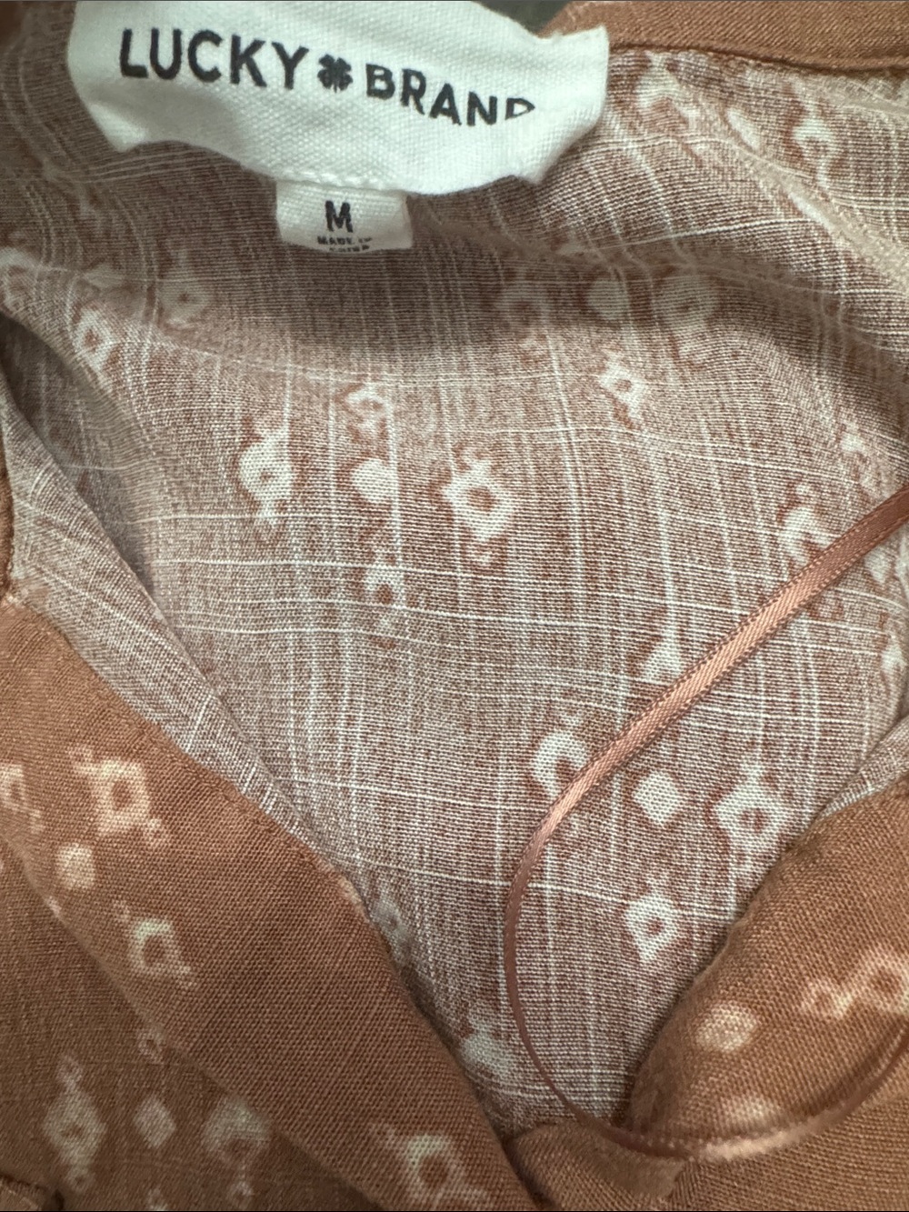 Lucky Brand Terra Cotta Short-Sleeve Button-Front Mini Dress - Picture 10 of 10